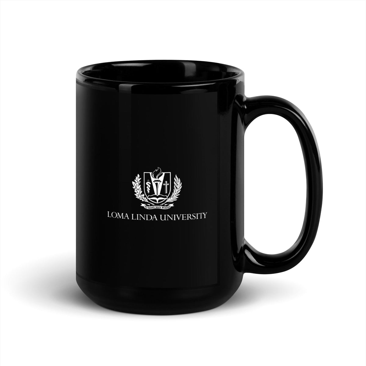 Loma Linda University Black Glossy Mug