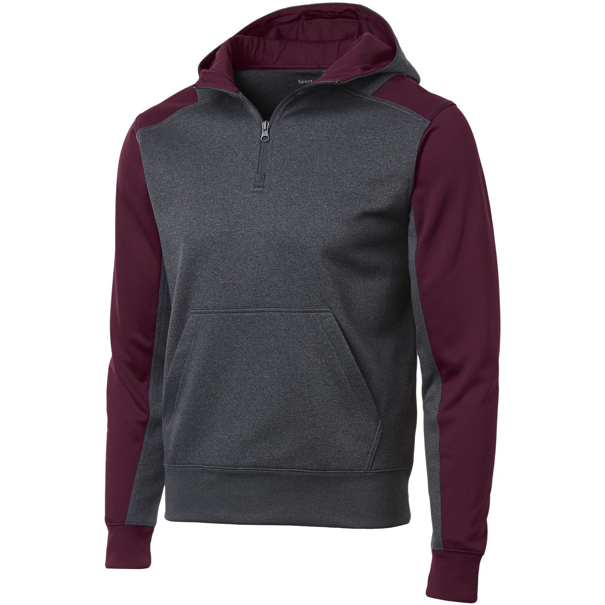 Graphite Heather/ Maroon