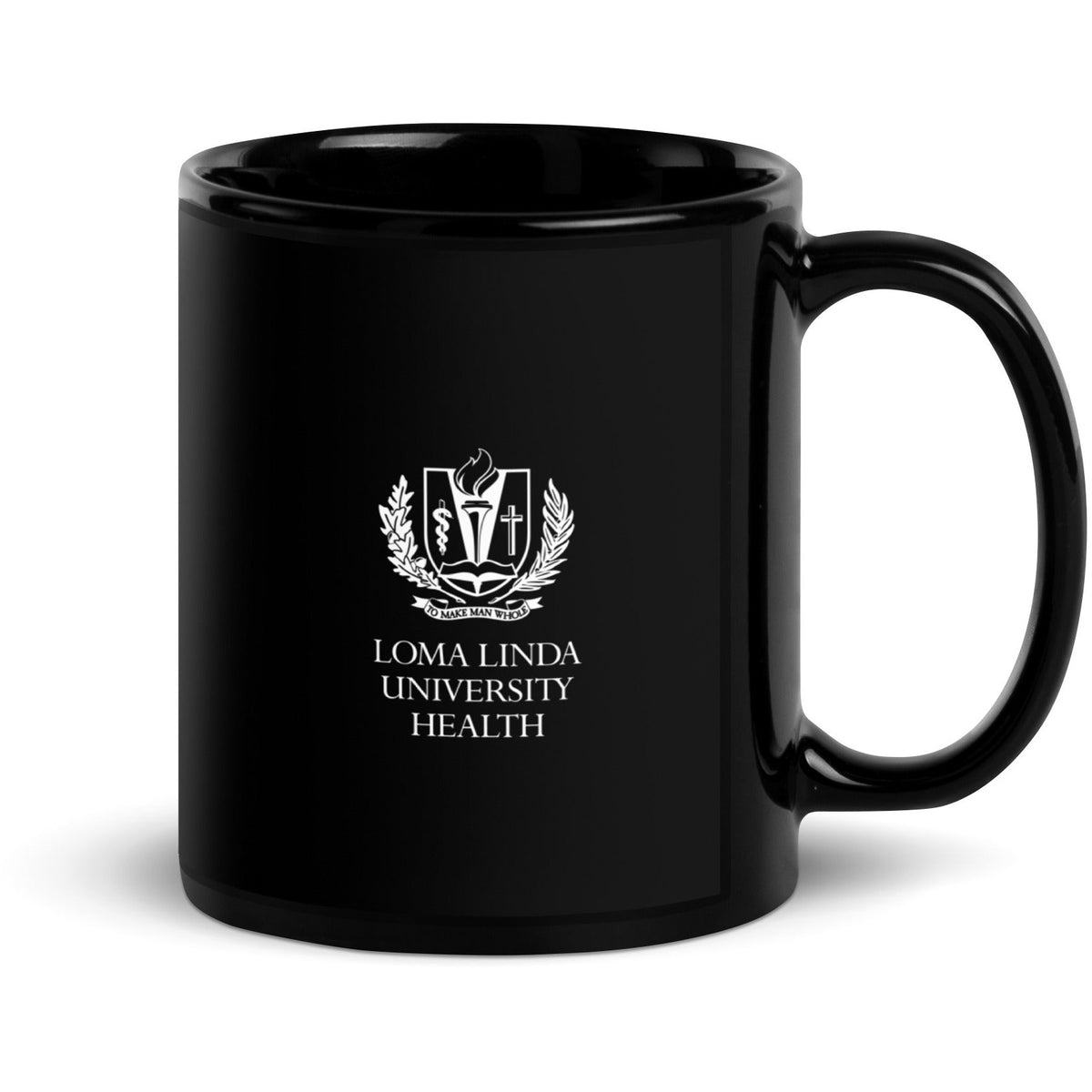Loma Linda University Health Black Glossy Mug