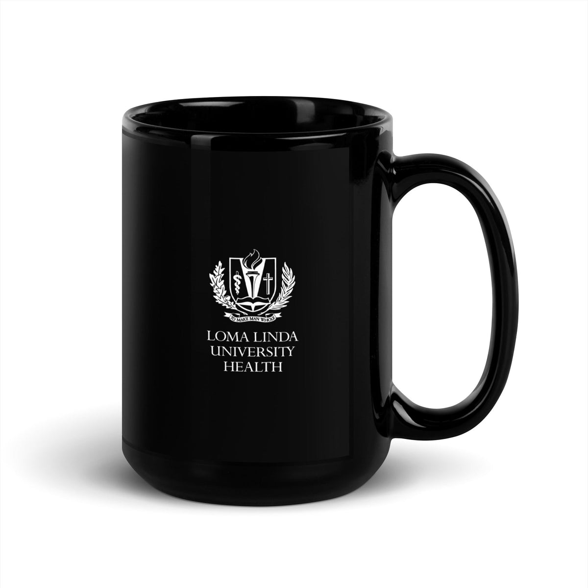 Loma Linda University Health Black Glossy Mug
