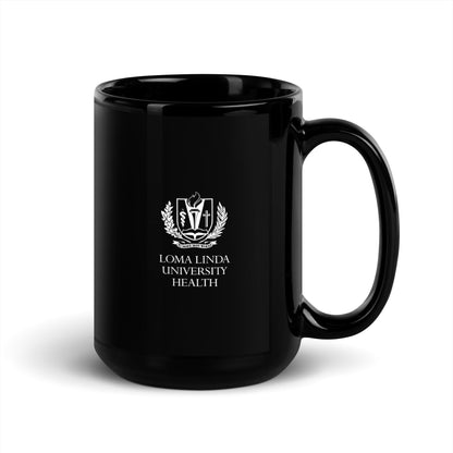 Loma Linda University Health Black Glossy Mug