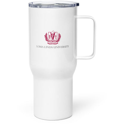 Loma Linda University Travel mug with a handle